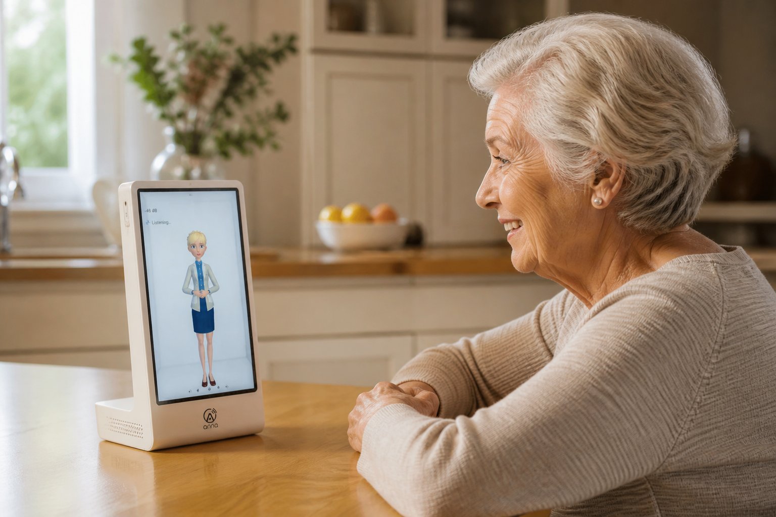 An older woman at home with anna